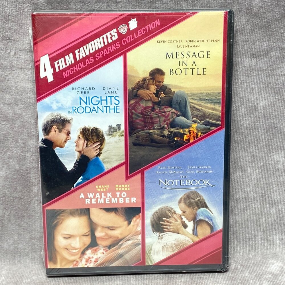 Nicholas Sparks 4-Film Collection DVD Set 2011 Notebook, Walk To Remember